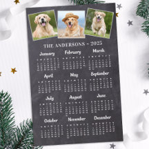 Orçamento 2026 Cartão de Calendário Rustic Chalkbo