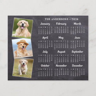 Orçamento 2027 Cartão de Calendário de Fotos Rústi