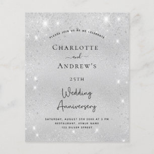 Orçamento 25º aniversário de casamento em prata co