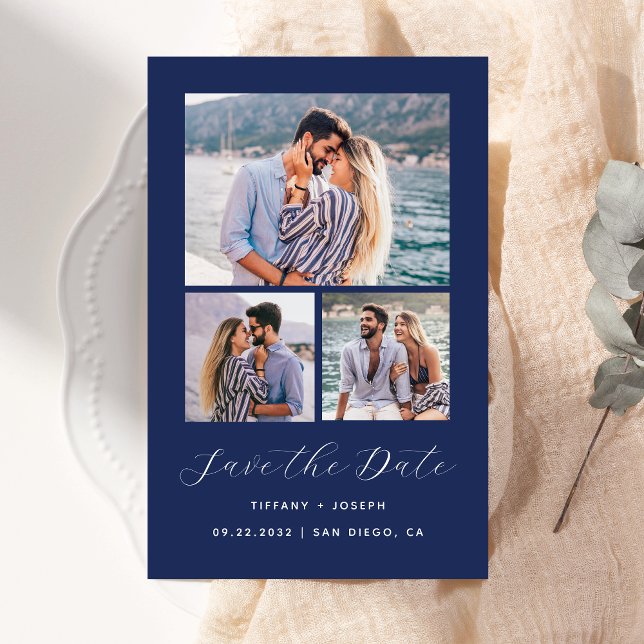 Orçamento 3-Foto Azul-Marinho Save the Date (Criador carregado)
