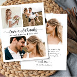 Orçamento 3 Foto Colagem Casamento Obrigado Flyer<br><div class="desc">Orçamento, Minimalista, Moderno, Elegante (3) Foto Collage Love and Obrigado Calliografia Script Wedding Obrigado barato inferior folheto orçamentário personalizado. modelo de obrigado de na moda com três fotos na frente e uma foto na parte de trás. ***POR FAVOR, NOTE! *** O PAPEL ORÇAMENTAL/FLYER É MAIS FINO DO PAPEL. SEM ENVELOPES...</div>