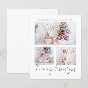 ORÇAMENTO 3 Fotos Família Texto Cartão de Natal Fe