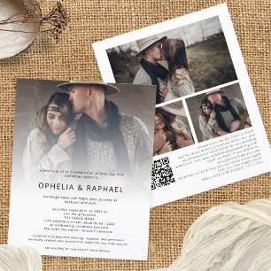 Orçamento 4 Fotos Sobreposição Código QR Casamento