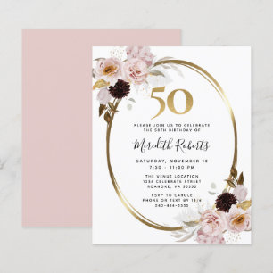 Orçamento 50º Aniversário Rosas e Dourado Festa