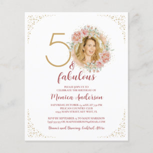 Orçamento 50 e Fabulosa 50ª Festa de aniversário