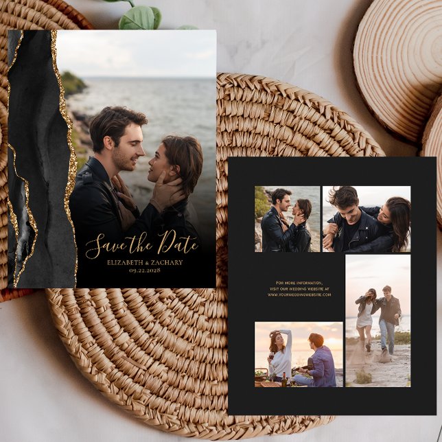 Orçamento 5-Foto Ágata Dourada e Preta para Cartão (Criador carregado)