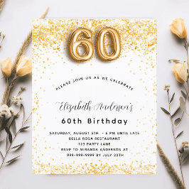 Orçamento 60º aniversário convite à apresentação d
