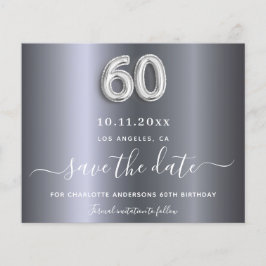 Orçamento 60 anos prata metal salva a data