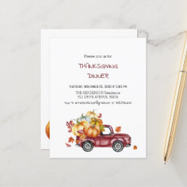 Orçamento/Abóbora/Janto de Ação de Graças Convite.