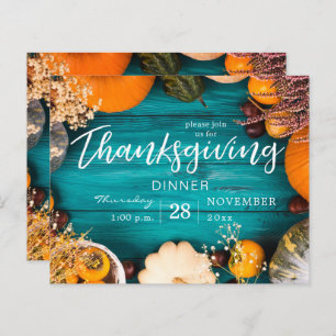 Orçamento Ação de Graças Banquete Janta Azul Pumpk