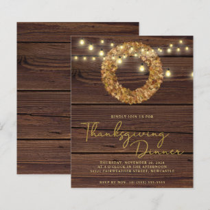 Orçamento Ação de Graças Corda Solha Luzes Madeira