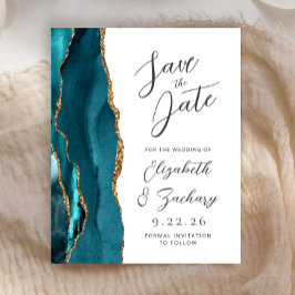 Orçamento Ágata Azul Turquesa Dourado Script Salve