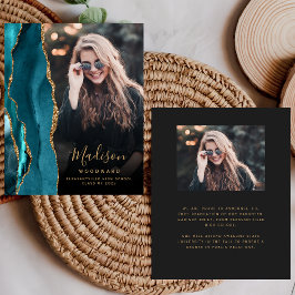 Orçamento Ágata Azul-verde Foto Anúncio Grad Escur