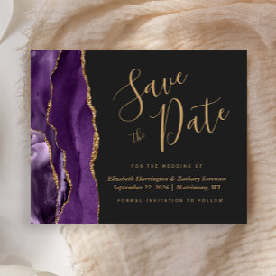 Orçamento Agate Dourado Roxo Dark Salvar Data