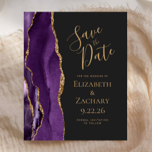 Orçamento Agate Dourado Roxo Dark Salvar Data