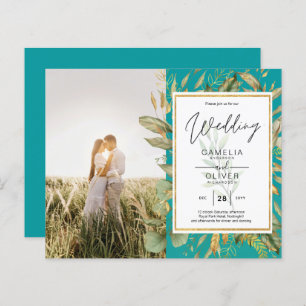 Orçamento All-in1 FOTO Greenery Wedding RSVP CÓDIG