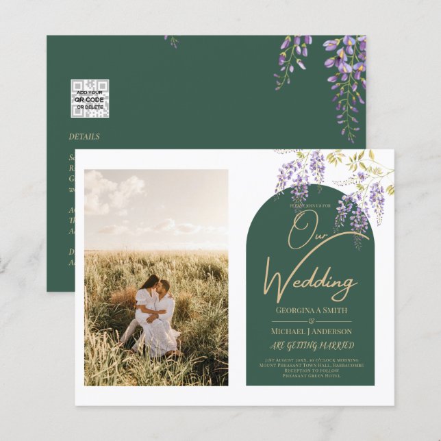 Orçamento All-in1 PHOTO Wedding Wisteria Código QR (Frente/Verso)