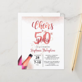 Orçamento Aniversário CHEERS PARA # ANOS Rosa Dour