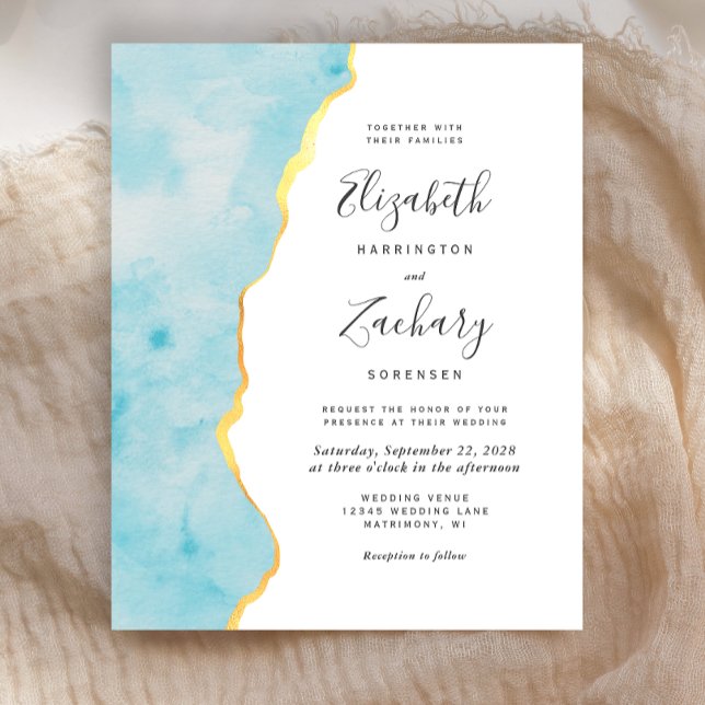 Orçamento Aquarela Azul Ágata Casamento (Criador carregado)