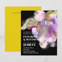 ORÇAMENTO Aquarela Casamento Abstrato Roxo Cinza