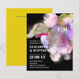 ORÇAMENTO Aquarela Casamento Abstrato Roxo Cinza