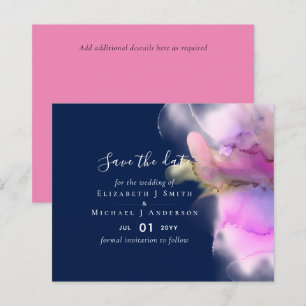 ORÇAMENTO Aquarela Casamento Abstrato Salva Datas