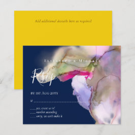 Orçamento Aquarela Casamento Roxo Abstrato RSVP