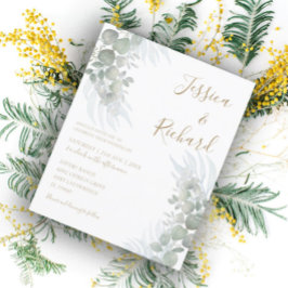 Orçamento Aquarela Eucalipto Verde Oliva Casamento