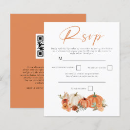 Orçamento Autumn Pumpkins Código QR Casamento RSVP