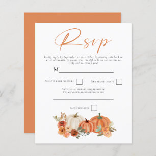 Orçamento Autumn Pumpkins Código QR Casamento RSVP