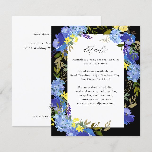 Orçamento Azul Roxo & Amarelo Detalhes Florais - P (Frente/Verso)