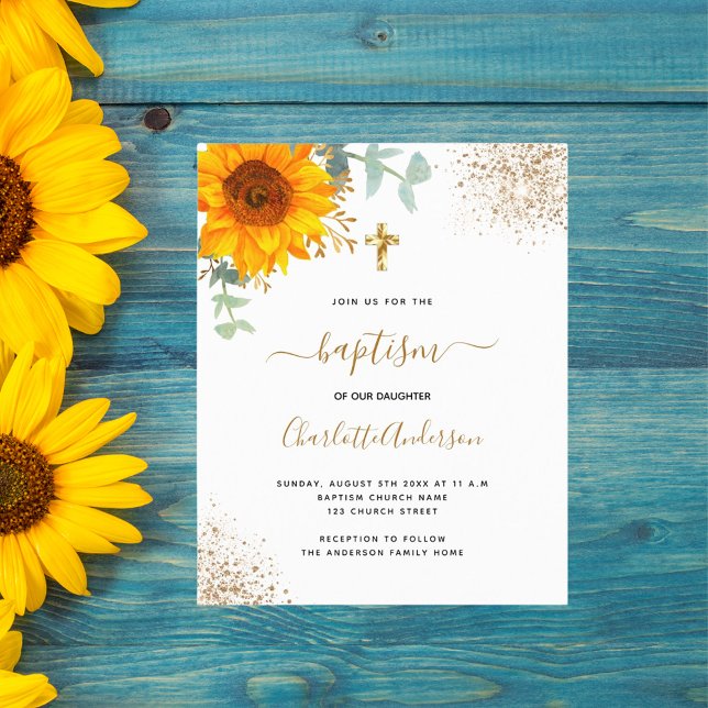 Orçamento Batismo eucalipto verde girassol (Criador carregado)