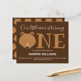 Orçamento Bear Um Bebê Primeiro Convite Aniversári