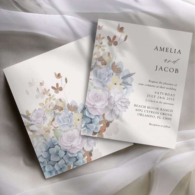 Orçamento Bege Floral Watercolor Casamento (Criador carregado)