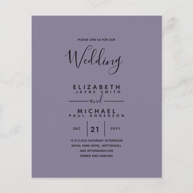 Orçamento Bilíngue Espanhol BODA Casamento Inglês (Frente)