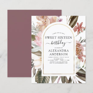 Orçamento Boho Burgundy Sweet 16 Aniversário Con
