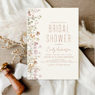 Orçamento Boho Chá de panela de flor selvagem