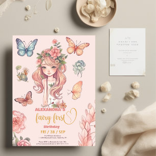 Orçamento Boho Fairy First Girl primeiro aniversar