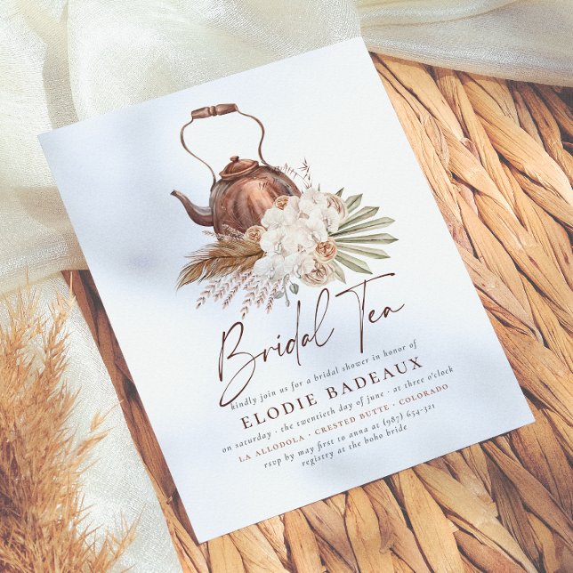 Orçamento Boho Floral Chá de Noiva com Grama de Pa (Criador carregado)
