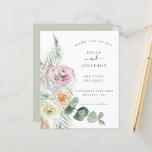Orçamento Boho Floral Eucalyptus Data de Salvament