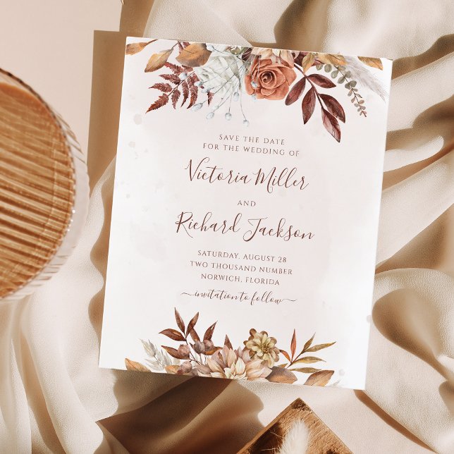 Orçamento Boho Flores Casamento Outono Salvar A Da (Criador carregado)