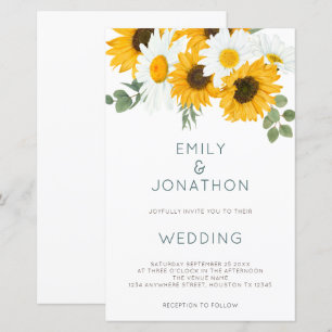 Orçamento Boho Rustic Sunflower Convite para Casa