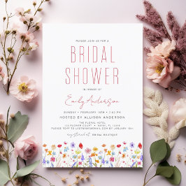 Orçamento Boho Wildflower Chá de panela Elegante