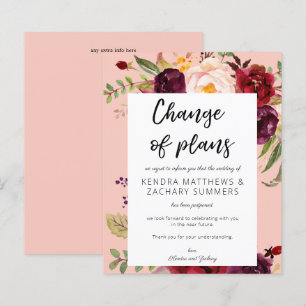 Orçamento Borgonha Marsala Floral PNK Alteração de