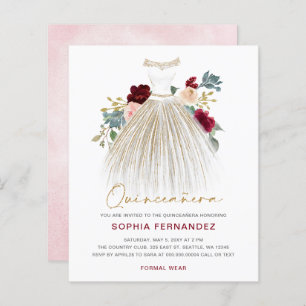 Orçamento Burgundia - Destimento de ouro Quinceañe