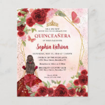 Orçamento Burgundy Dourada Princesa Floral Quincea