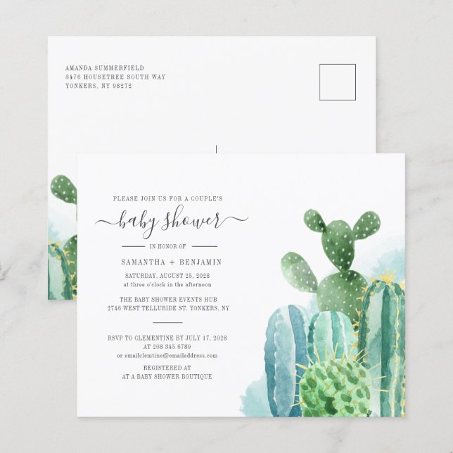 Orçamento Cactos Plantas Casais Botânicas Chá de f (Frente/Verso)