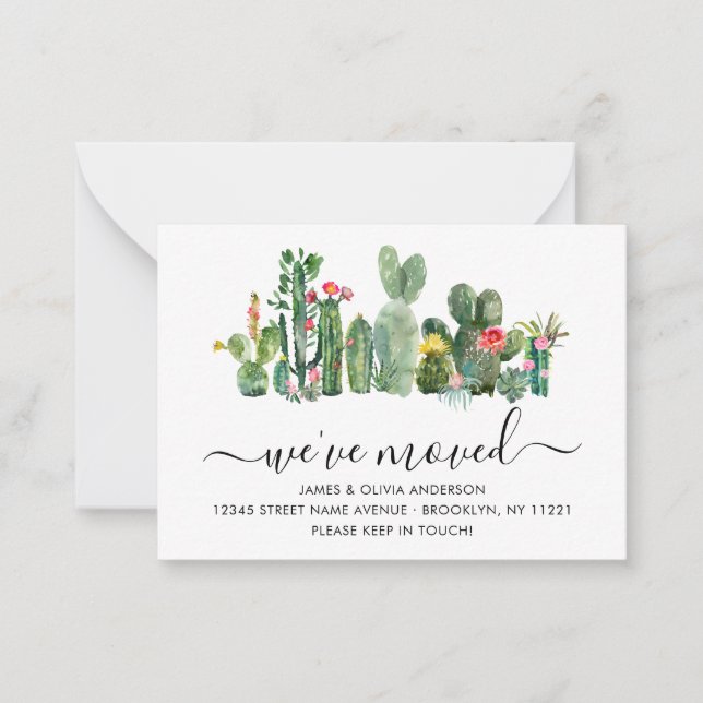 Orçamento Cactus Nós Mudamos Novo Cartão de Movime (Frente)