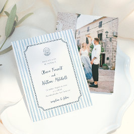 Orçamento Caprichoso Listras Azuis Casamento Retro