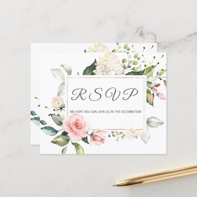 Orçamento - Cartão RSVP. (Frente/Verso In Situ)